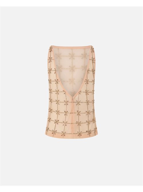 Top smanicato in tulle con cristalli PINKO | 106437A32B/ZN6